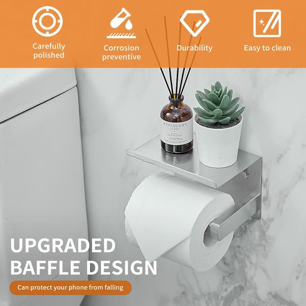 BWE Wall Mounted Stainless Steel Toilet Paper Holder Tissue