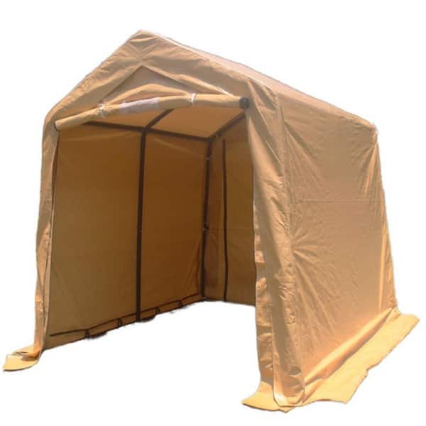 7 ft. x 12 ft. Heavy Duty Outdoor Storage Shed Outdoor Garage for Motorcycle, Bike, Garden Tools, ATV