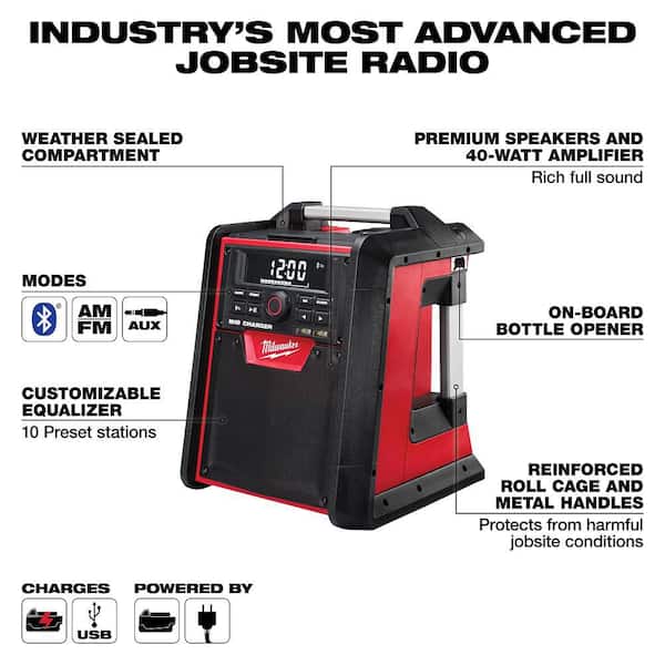 M18 Lithium-Ion Cordless Jobsite Radio/Charger with PACKOUT Tumbler