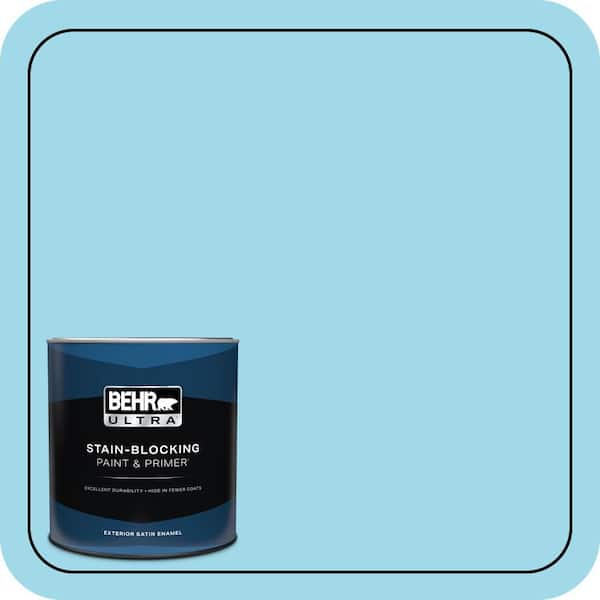 BEHR ULTRA 1 qt. #520A-3 Nevada Sky Satin Enamel Exterior Paint & Primer