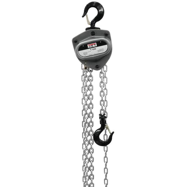 Jet L100-100WO-10 1-Ton Hand Chain Hoist with 10 ft. Lift and Overload Protection