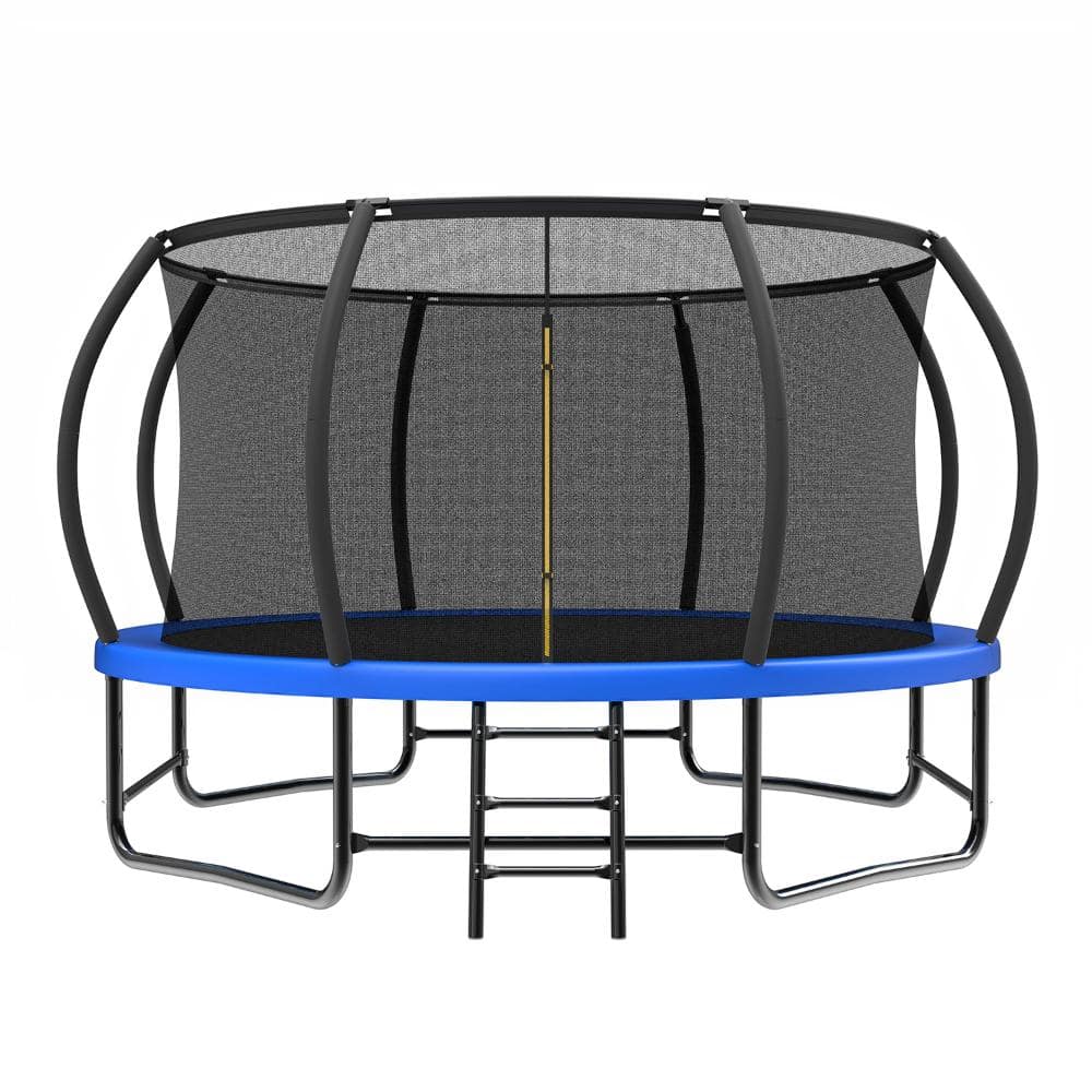 Blue 14 ft. Outdoor Trampoline with Enclosure, Ladder and Anti-Rust Coating price history on PriceWatchPro