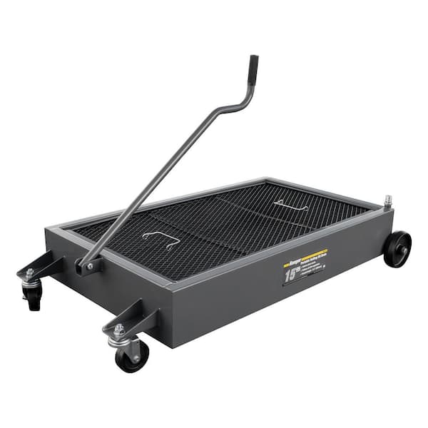 RANGER RD-15 15 Gal. Low Profile Portable Oil Drain with T-Handle and Swivel Casters
