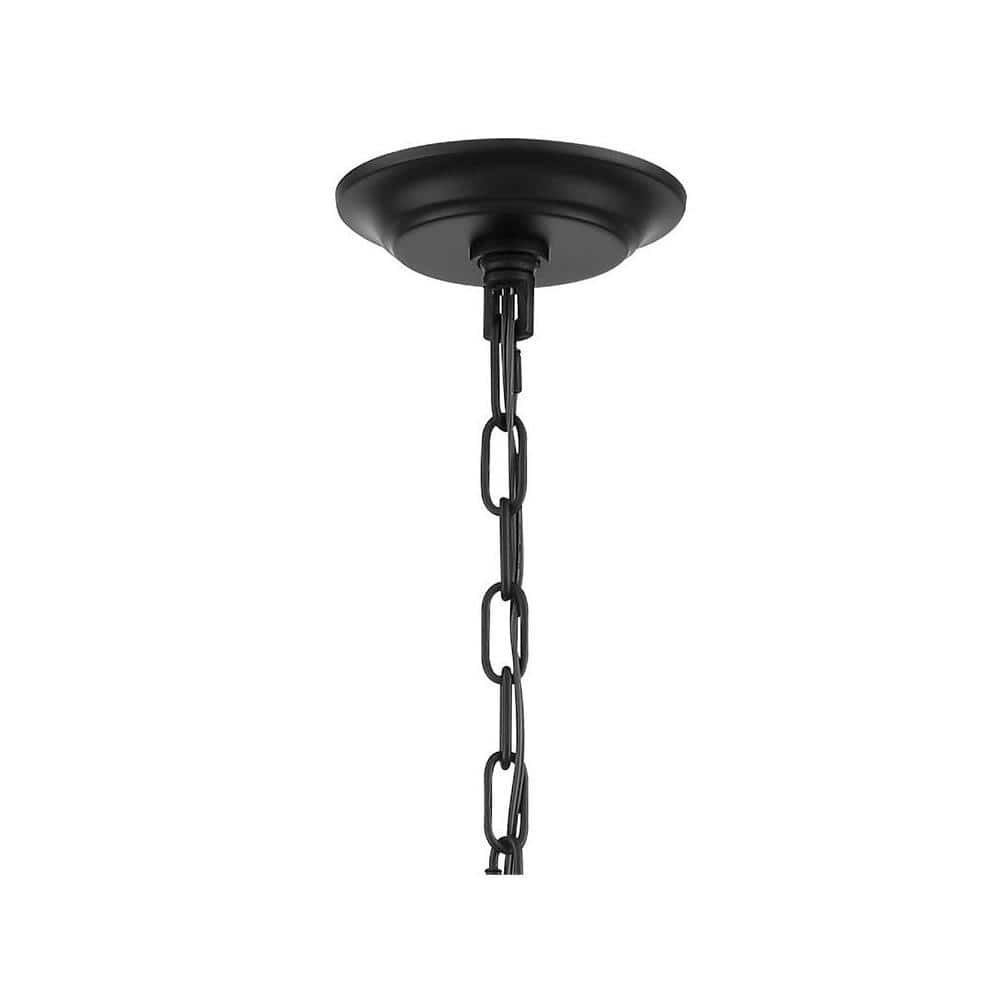 Bailey Matte Black 8-Light Industrial Chandelier