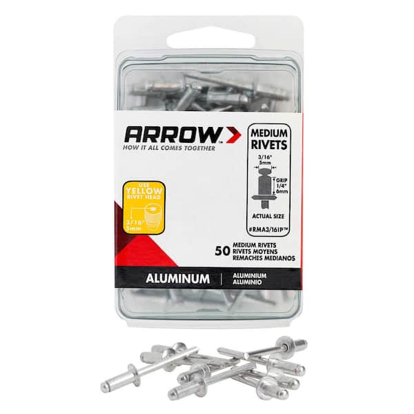 Arrow 3/16 in. Medium Aluminum Rivets (50-Pack)