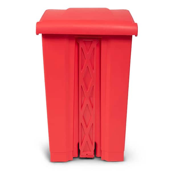 Toter 23 Gallon Red Fire Retardant Step-On Trash Can SOF23-00RED
