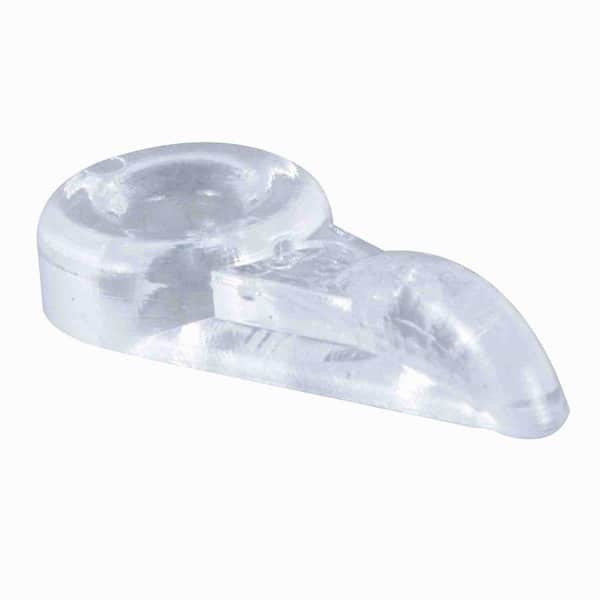 Storm Door Panel Clip, Flush, Clear Acrylic (8-pack)