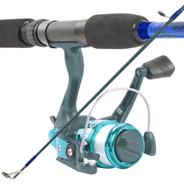 South Bend Worm Gear Fishing Rod and Spinning Reel Combo in Blue
