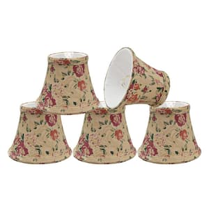 5 in. x 4 in. Floral Print Bell Lamp Shade (5-Pack)
