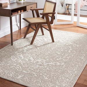 Trace Ivory/Natural Doormat 3 ft. x 4 ft. High-Low Area Rug