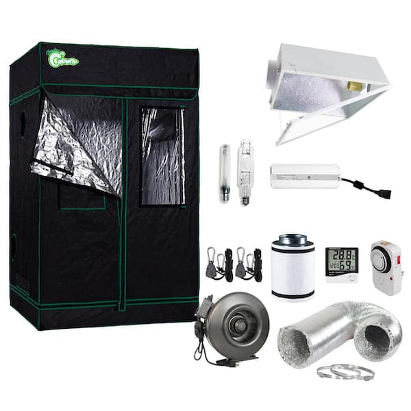 Hydro Crunch 600-Watt HPS/MH Large Air Cooled Grow Light System with Grow Tent and Ventilation System