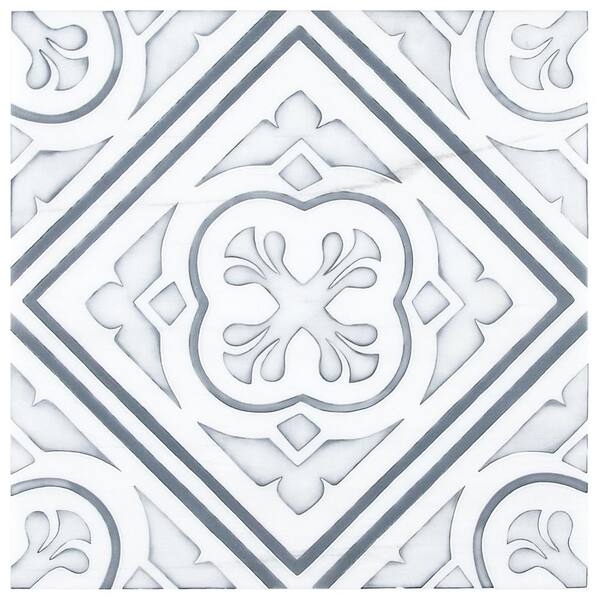 Niche Tiles Marmotive Porto Baby Blue 8 in. x 8 in. x 10 mm Polished Marble Floor and Wall Tile (1.77 sq. ft./case)