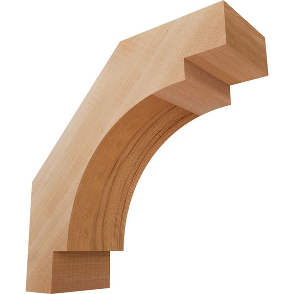 Ekena Millwork 3 1/2"W x 10"D x 10"H Merced Smooth Knee Brace, Western Red Cedar