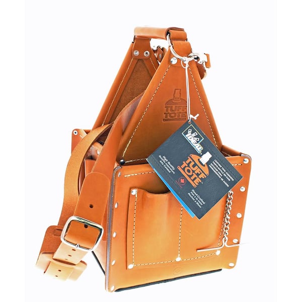 IDEAL 10.75 in. Tuff-Tote Ultimate Tool Bag Carrier Premium Leather with Strap