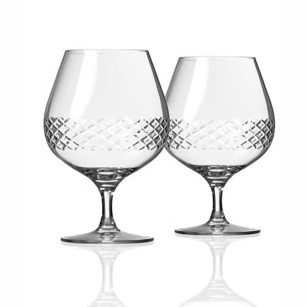 EXPLORE SHADES (Pack of 2) 2 Pieces Brass Wine Glass Glass Set