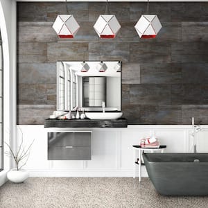 White Oak River Rock 11.63 in. x 11.88 in. Textured Marble Floor and Wall Tile (9 sq. ft./Case)