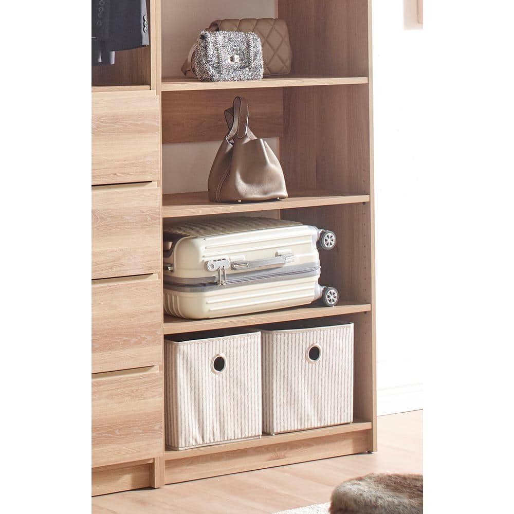 Prosper Oak Freestanding Modular Walk-In Closet System with Drawers