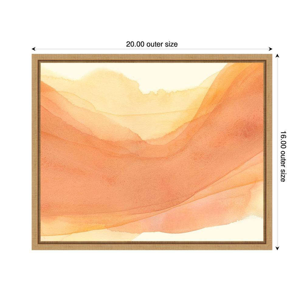 Sunset Layers I Abstract Canvas Print with Maple Frame