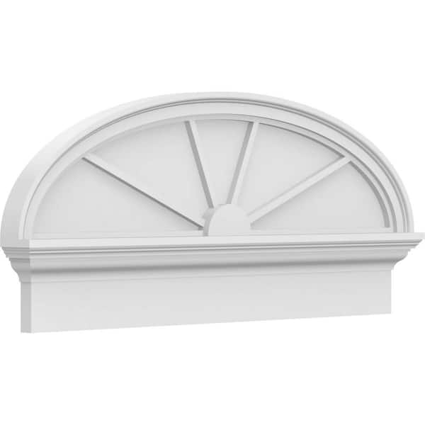 2-3/4 in. x 36 in. x 15-7/8 in. Elliptical 4-Spoke Architectural Grade PVC Combination Pediment Moulding