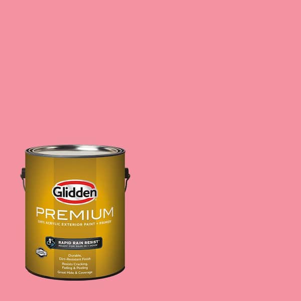 Glidden Premium 1 gal. Pink Punch PPG1184-4 Semi-Gloss Exterior