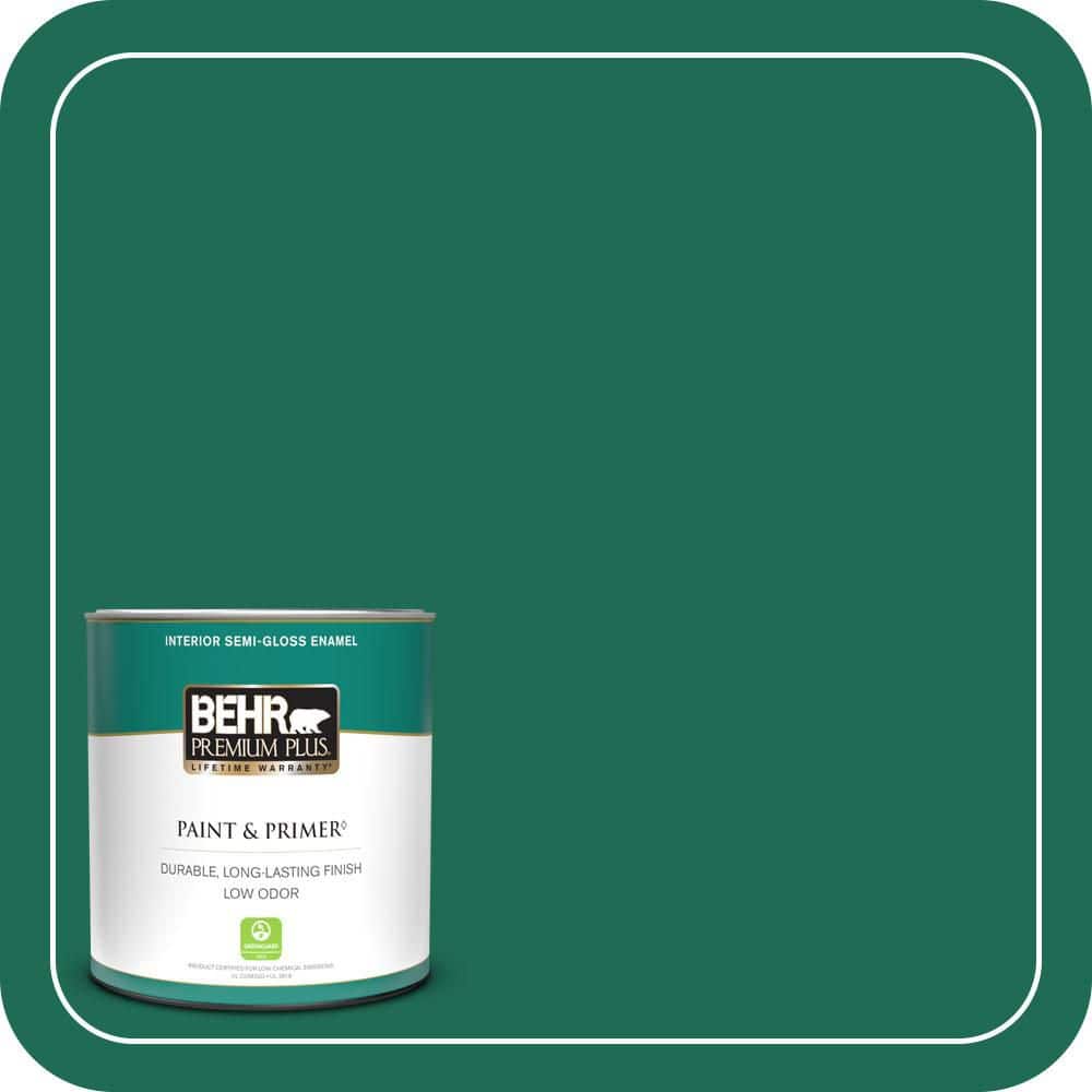 1 qt. #P430-7 Sparkling Emerald Semi-Gloss Enamel Low Odor Interior Paint & Primer price history on PriceWatchPro