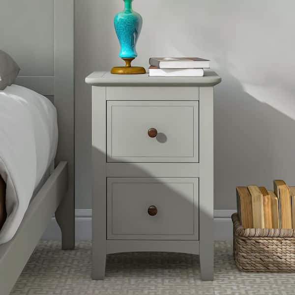 Light grey shop wood nightstand