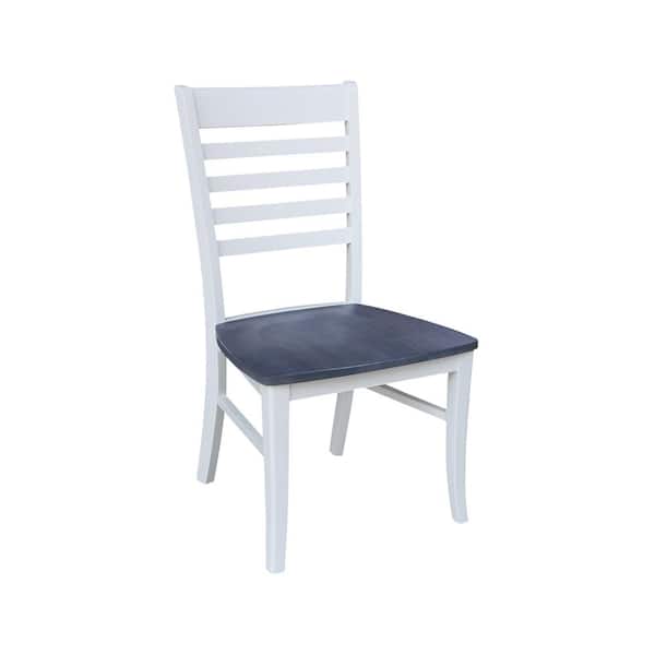 International Concepts White/Gray Roma Dining Chairs (Set of 2)