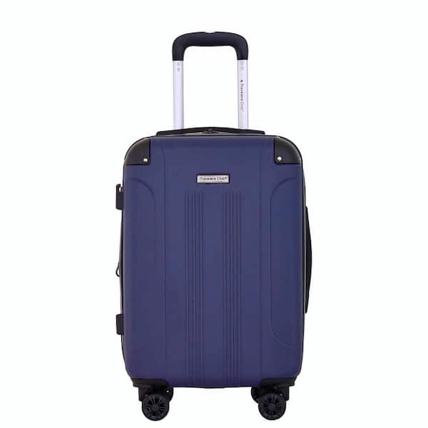 Travelers Club 22in NAVY ROLLING EXPANDABLE HARDSIDE CARRY ON with 4 IN 1 USB CHARGING FEATURE HS 30722 EX 410 The Home Depot