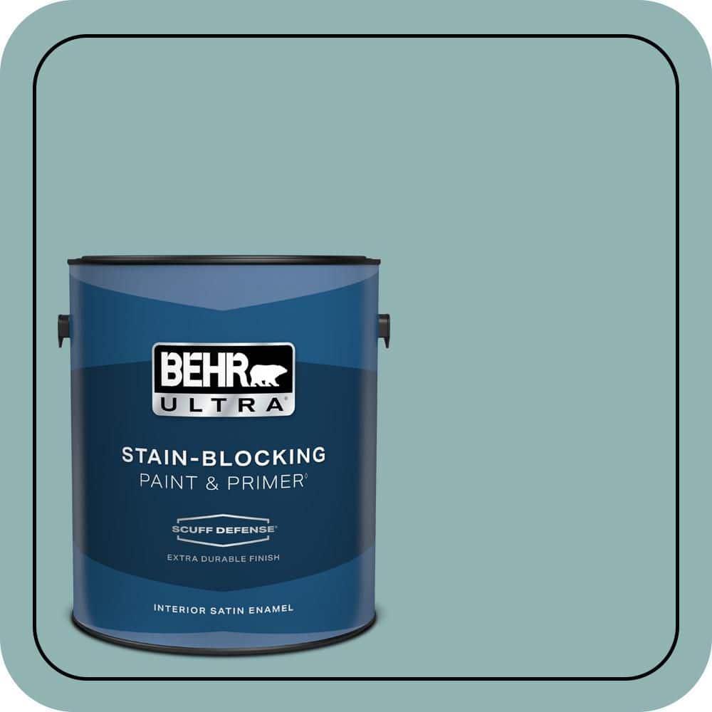 1 gal. #BIC-24 Artful Aqua Extra Durable Satin Enamel Interior Paint & Primer price history on PriceWatchPro
