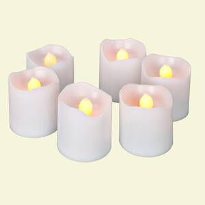 Battery Operated White Super Bright Votive Candle (Pack of 6)