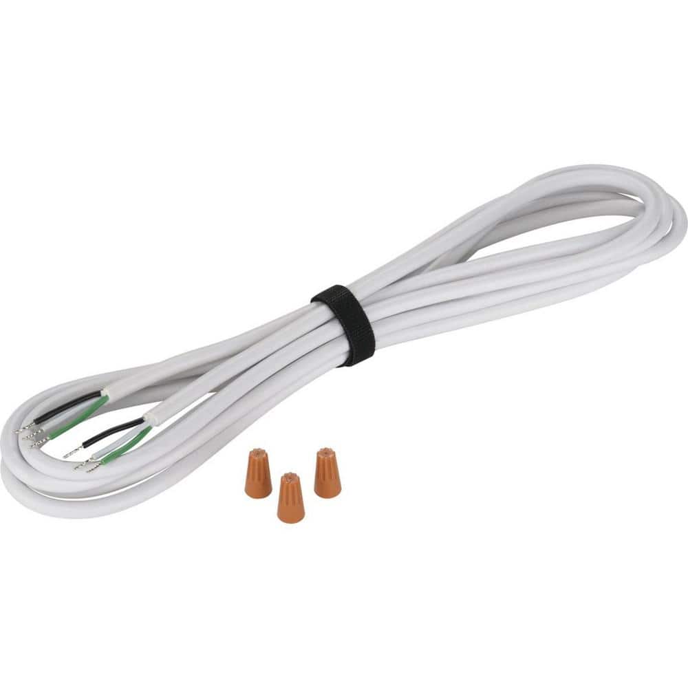 150-Inch White Rubber-Cased Field Cuttable Cord