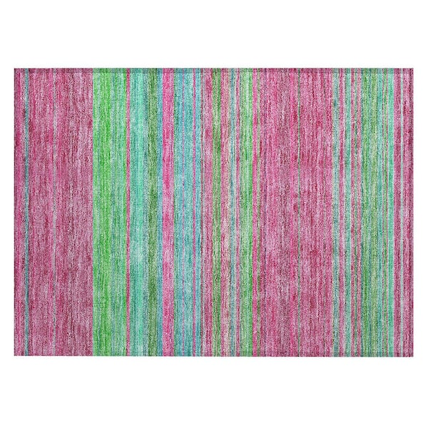 Addison Rugs Chantille Machine Washable Indoor/Outdoor Abstract ACN979 Blush 1 ft. 8 in. x 2 ft. 6 in. Area Rug