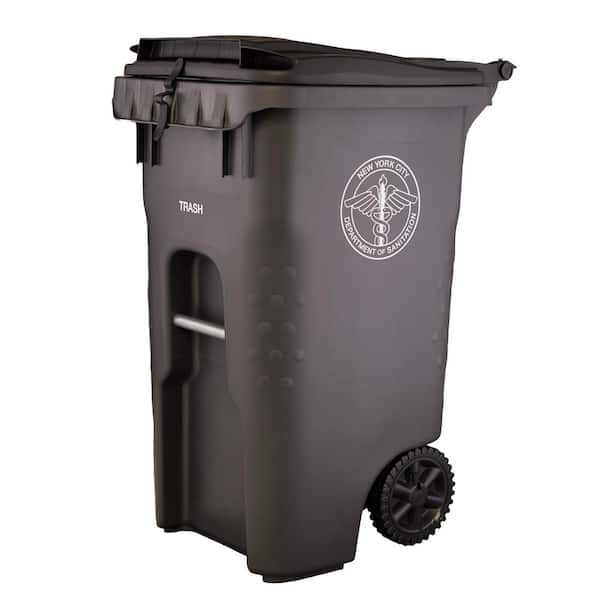 Edge Official NYC Trash Bin 45-Gal. with Lid