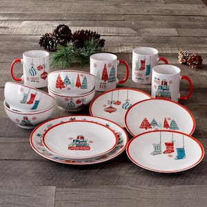 Holiday 16-Piece Seasonal Multi Porcelain Dinnerware Set (Service for 4)
