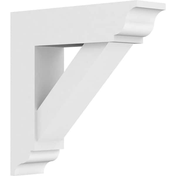 Ekena Millwork Standard Traditional 3 in. W x 14 in. H x 14 in. D Signature Urethane Polyurethane Bracket With Traditional Ends