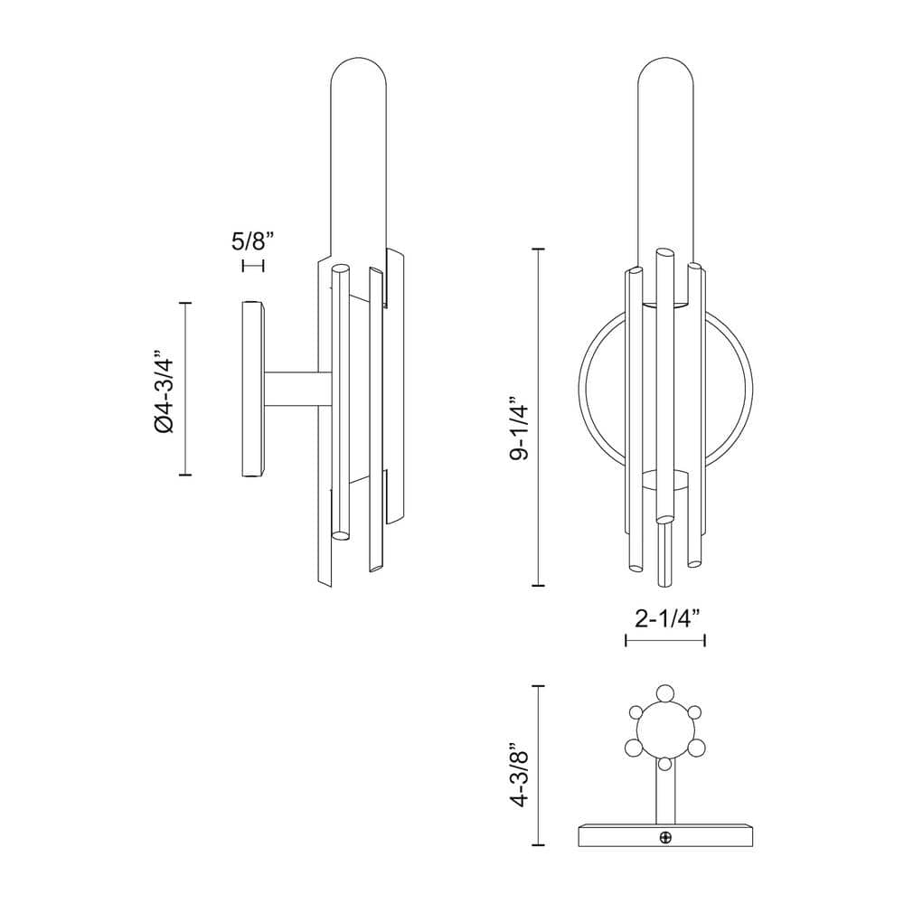 Matte Black Iron Dimmable Vanity Sconce