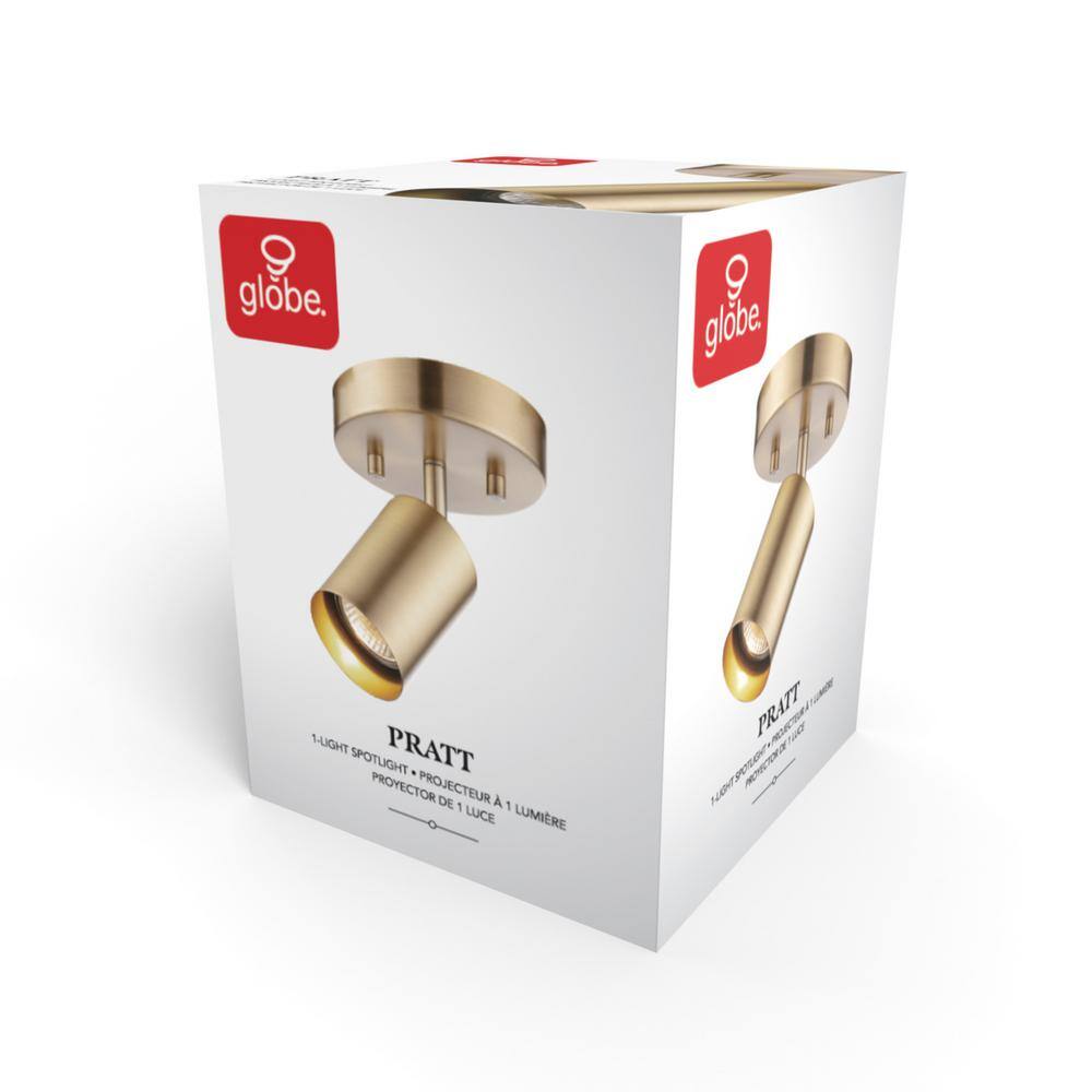 Pratt Petite Matte Brass Pivoting Track Spotlight