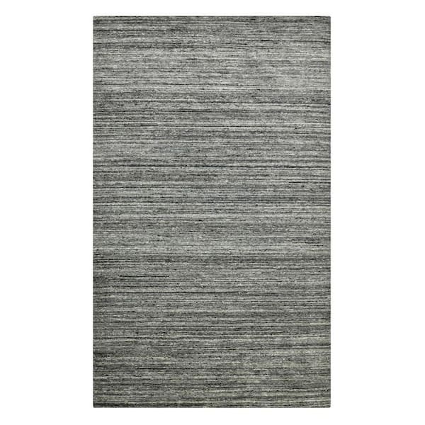 12 ft. x 15 ft. Multi-Colored Wool Striped Hand Woven Area Rug