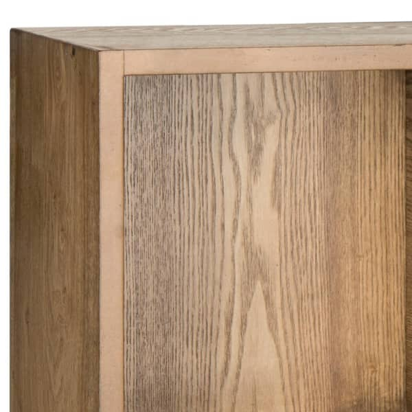 Kyra 42 in. Oak and Metal Coat Hook with Shelf