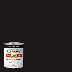 1 qt. Low VOC Protective Enamel Semi-Gloss Black Interior/Exterior Paint (2-Pack)