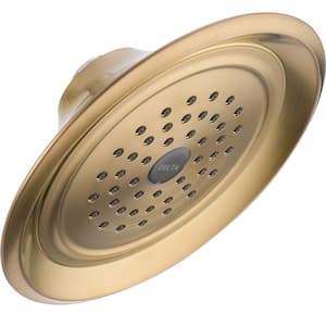 Innovations 1-Spray Patterns 1.75 GPM 7.5 in. Wall Mount Fixed Shower Head in Champagne Bronze