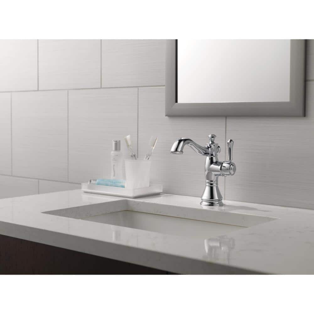 Cassidy Chrome Single Hole Bathroom Faucet with Drain Assembly