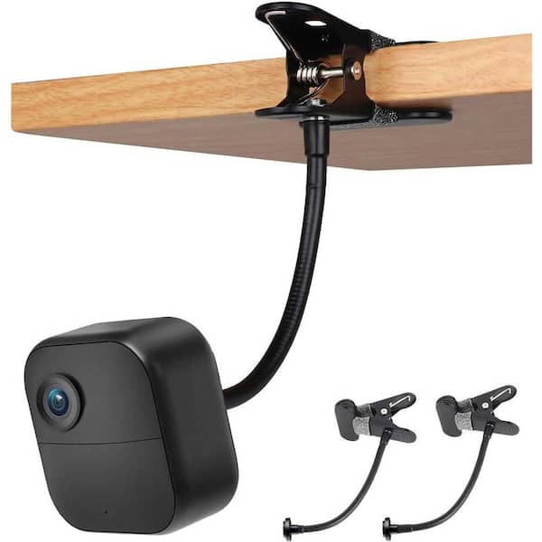 2-Pack Flexible Clip Clamp Mount with 8 in. Gooseneck Arm for Security Cameras