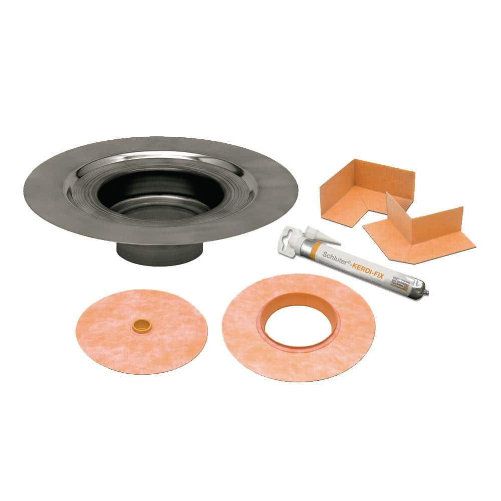 Schluter Kerdi-Drain 3 in. Outlet Stainless Steel Drain Flange