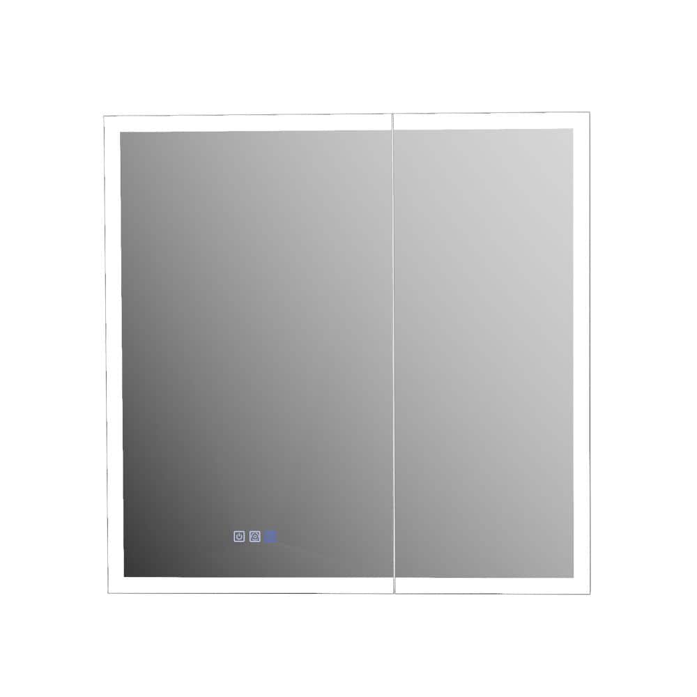 30 in. W x 30 in. H Silver Square Aluminum Medicine Cabinet with Mirror price history on PriceWatchPro