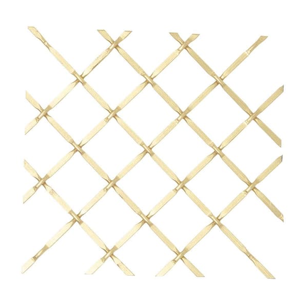 24 in. x 18 in. Kent Design 332 P Round Wire, Press Crimp Satin Brass Woven Wire Grille Screening Panel Insert