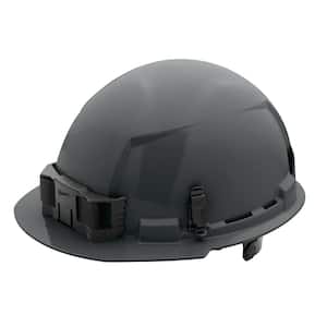BOLT Gray Type 1 Class E Front Brim Non-Vented Hard Hat with 6-Point Ratcheting Suspension (10-Pack)