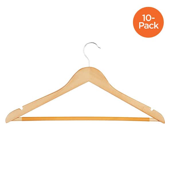 Honey-Can-Do Maple Suit Hanger (10-Pack)