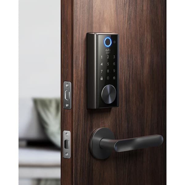eufy Security Smart Lock Touch and WiFi Deadbolt Replacement Door Lock with  Fingerprint Scanner - Black T8520J11 - The Home Depot