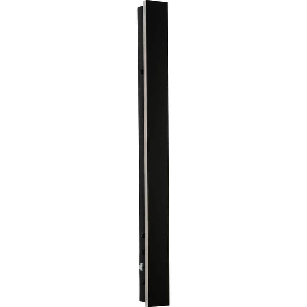 24" Matte Black LED Contemporary Outdoor Wall Light